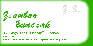 zsombor buncsak business card